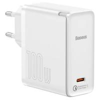 Мережевий зарядний пристрій 1Type-C Baseus GaN2 Fast Charger 100W + Cable Type-C to Type-C 1.5m (TZCCGAN-L02) White